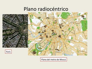 Plano radiocéntrico

París
Plano del metro de Moscú

 
