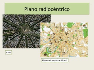 Plano radiocéntrico
París
Plano del metro de Moscú
 