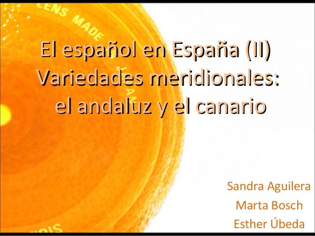 El español en españa