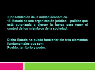 Consolidación de la unidad económica.  