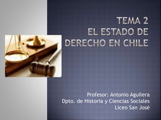Profesor: Antonio Aguilera
Dpto. de Historia y Ciencias Sociales
Liceo San José
 