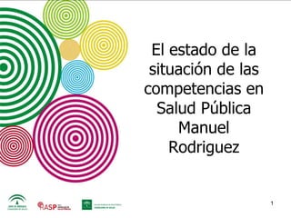 El estado de la situación de las competencias en Salud Pública Manuel Rodriguez 