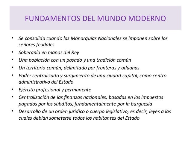 El estado moderno