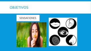 OBJETIVOS
SENSACIONES.
 