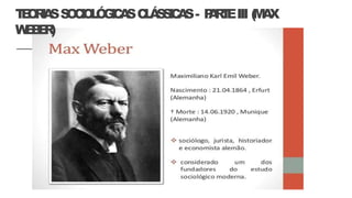 Sociologia e o pensamento de Max Weber - principais conceitos | PPTX