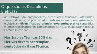 Eletivas - 2020.pptx para o ensino médio | PPTX
