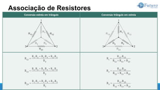 Configuração estrela e triângulo
Associação de Resistores
 