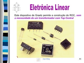 Ivan King 83
Este dispositivo de Graetz permite a construção do ROC, sem
a necessidade de um transformador com Tap Central
 