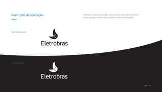 Restrições de aplicação   Utilize as marcas em traço em uma cor somente em último
                          caso, quando houver restrições de cores e impressão.
Traço




Sobre fundo branco




Sobre fundo preto




                                                                                            Marca 18
                                                                             Diretrizes da marca 18
 