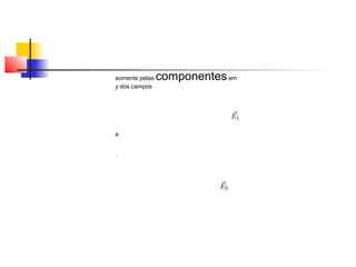 somente pelas componentes em 
y dos campos 
e 
. 
 