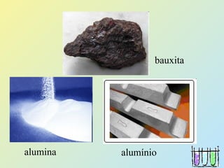 bauxita
alumina alumínio
 
