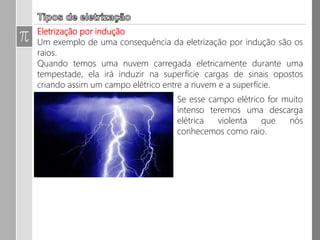 Dispositivo que verifica se um corpo ou material está ou não eletrizado, sem
contudo identificar o sinal de sua carga elétrica.
1- Pêndulo Eletrostático: é um conjunto constituído por um suporte, um fio
isolante e uma esfera neutra presa a ele.
 