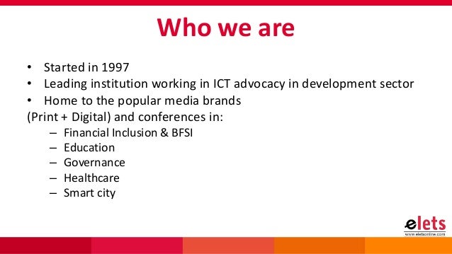 Elets Technomedia Private Limited Corporate Presentation 17