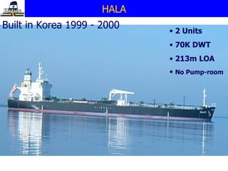 HALA Built in Korea 1999 - 2000 2 Units 70K DWT 213m LOA No Pump-room 