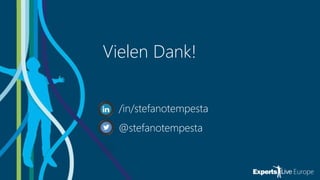 Vielen Dank!
/in/stefanotempesta
@stefanotempesta
 