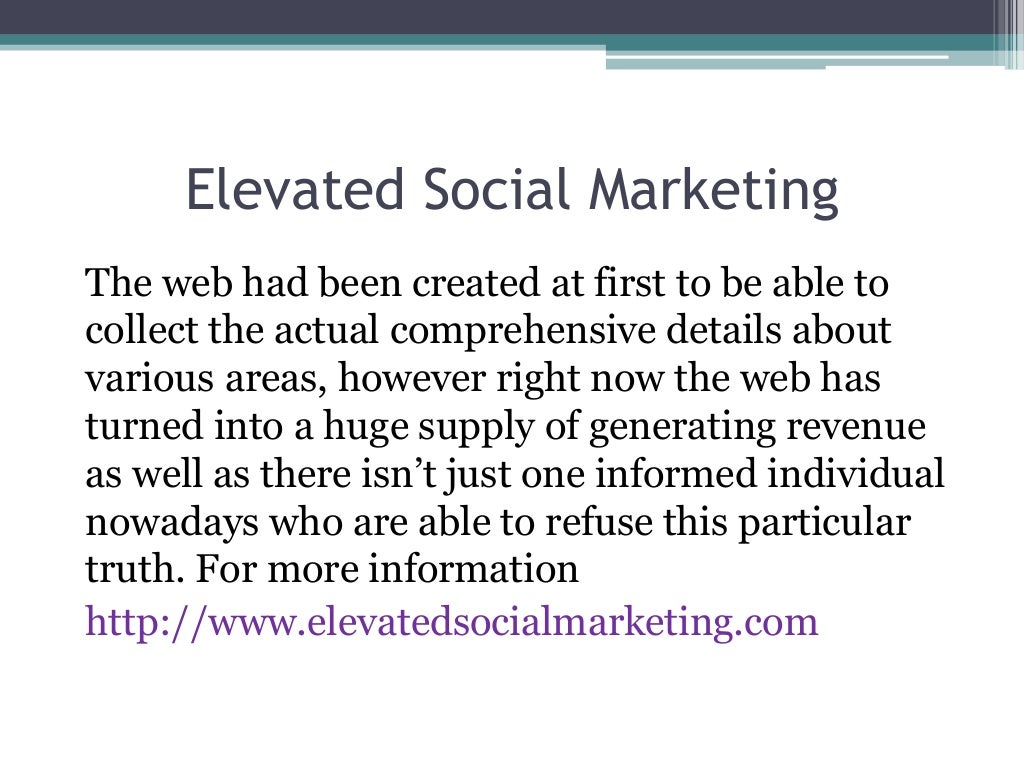 Elevated Social Marketing