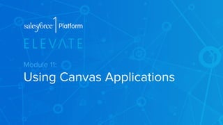 Module 11: 
Using Canvas Applications 
 