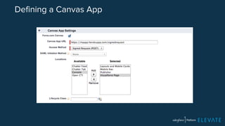 Defining a Canvas App 
 
