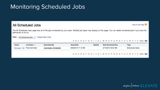 Monitoring Scheduled Jobs 
 