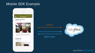 Mobile SDK Example 
OAuth 
REST APIs 
 