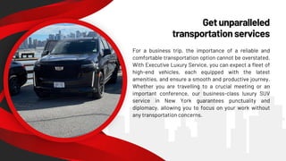 For a business trip, the importance of a reliable and
comfortable transportation option cannot be overstated.
With Executi...
