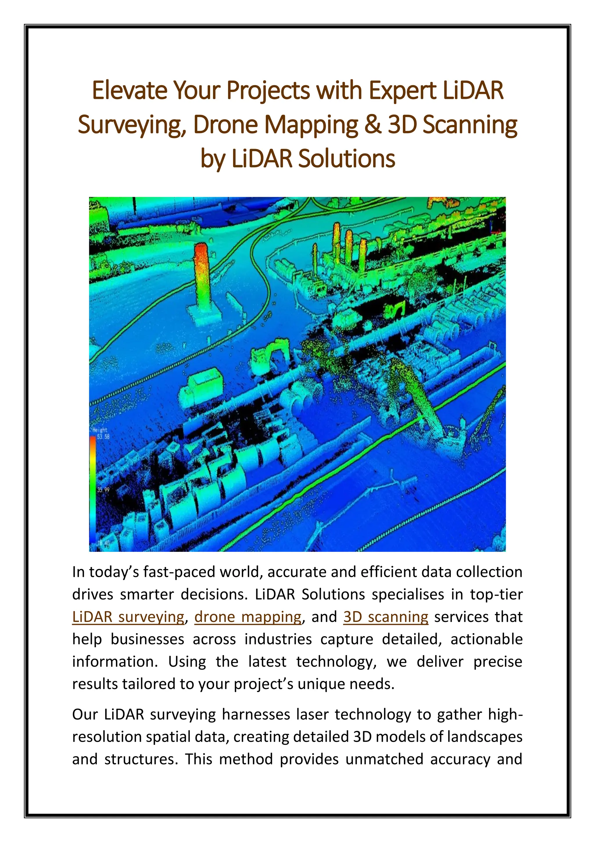 Elevate Your Projects with Expert - Elevate Your Projects With Expert LiDAR Surveying Drone Mapping 3D Scanning By LiDAR Solutions Pdf 1 2048 