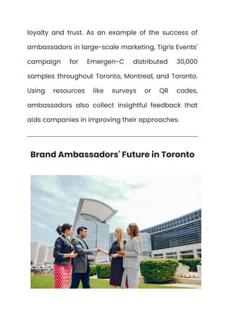 Elevating Your Brand in Toronto with Expert Brand Ambassadors | DOCX