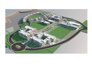 Elevations-Massing Of the building through forms and colours