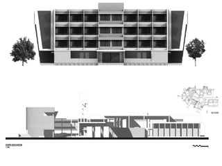 Elevations-Massing Of the building through forms and colours