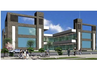 Elevations-Massing Of the building through forms and colours