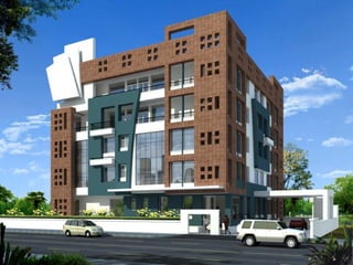 Elevations-Massing Of the building through forms and colours