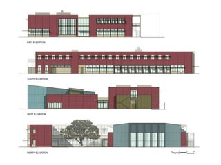 Elevations-Massing Of the building through forms and colours