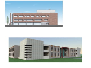 Elevations-Massing Of the building through forms and colours