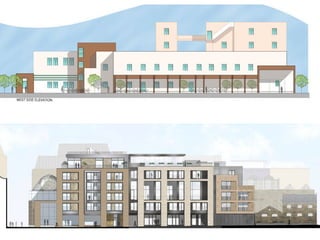 Elevations-Massing Of the building through forms and colours