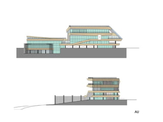 Elevations-Massing Of the building through forms and colours