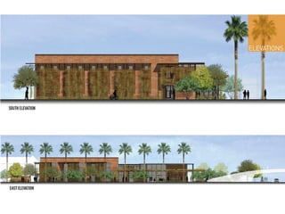 Elevations-Massing Of the building through forms and colours