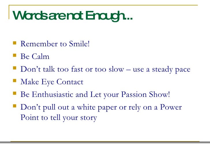 developing an elevator pitch elevator speech ppt