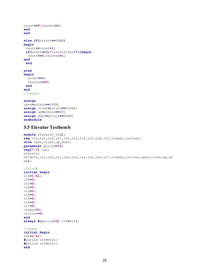 Design of Elevator Controller using Verilog HDL