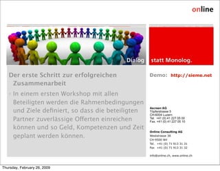 Elevator Pitch sieme.net