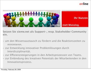 Elevator Pitch sieme.net