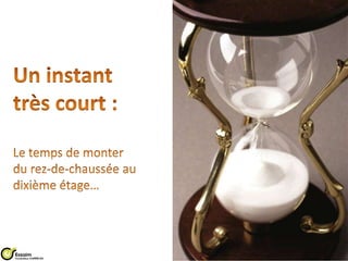 Un instanttrès court :Le temps de monter du rez-de-chaussée au dixième étage…