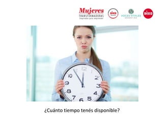 ¿Cuánto tiempo tenés disponible?
 