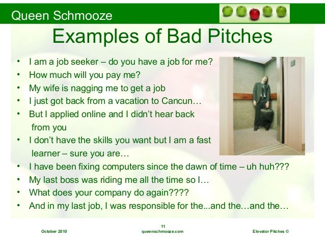 elevator pitches elevator pitches
