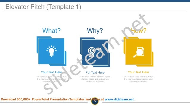 elevator pitch presentation ppt