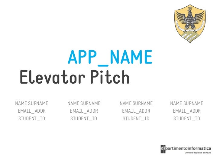 mobile app elevator pitch template