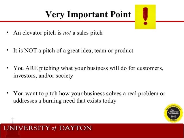 sales elevator pitch