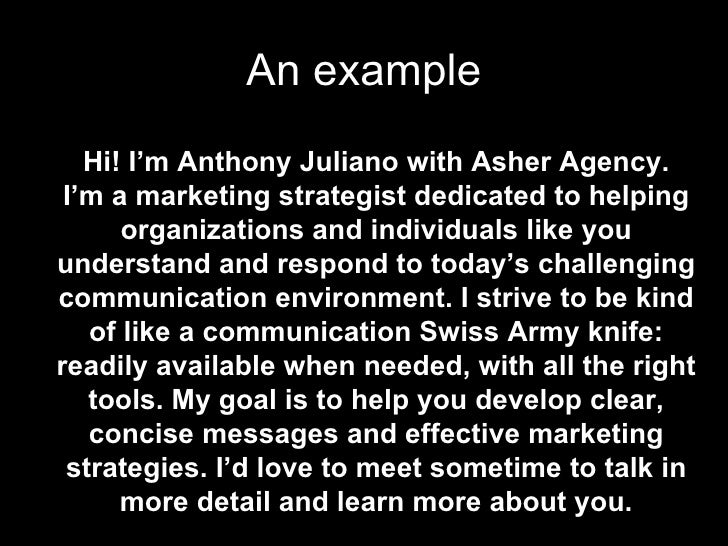 Example of elevator speech for medical assistant. How to Master a