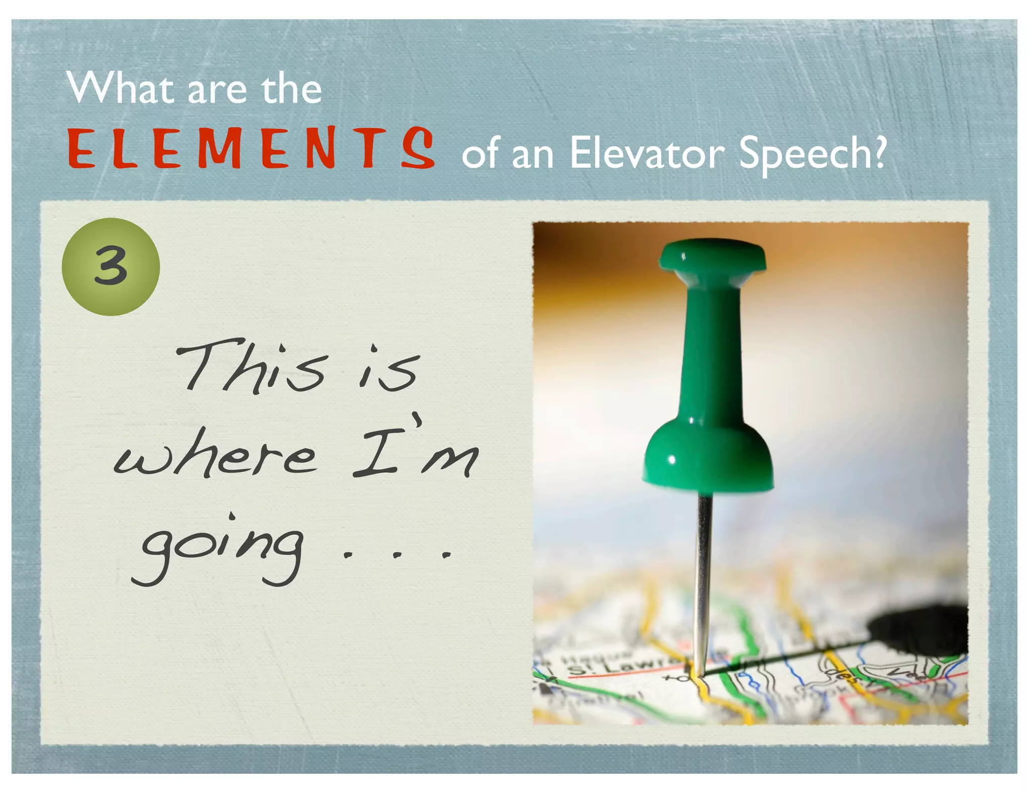 Elevator Speech