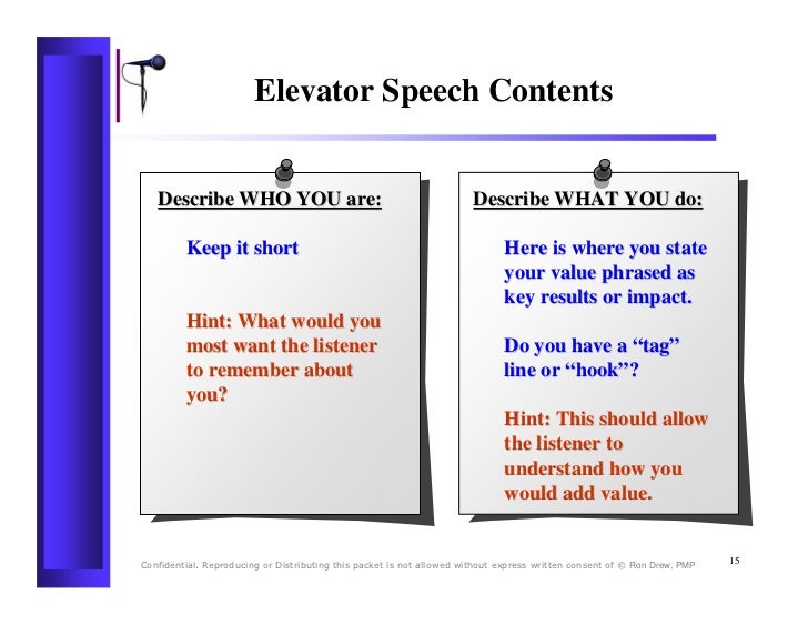 elevator speech