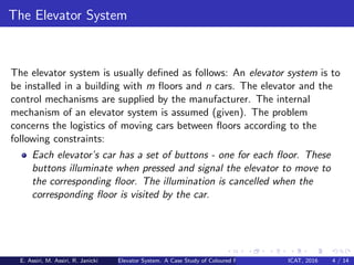 Elevator system. a case study of coloured petri nets | PDF